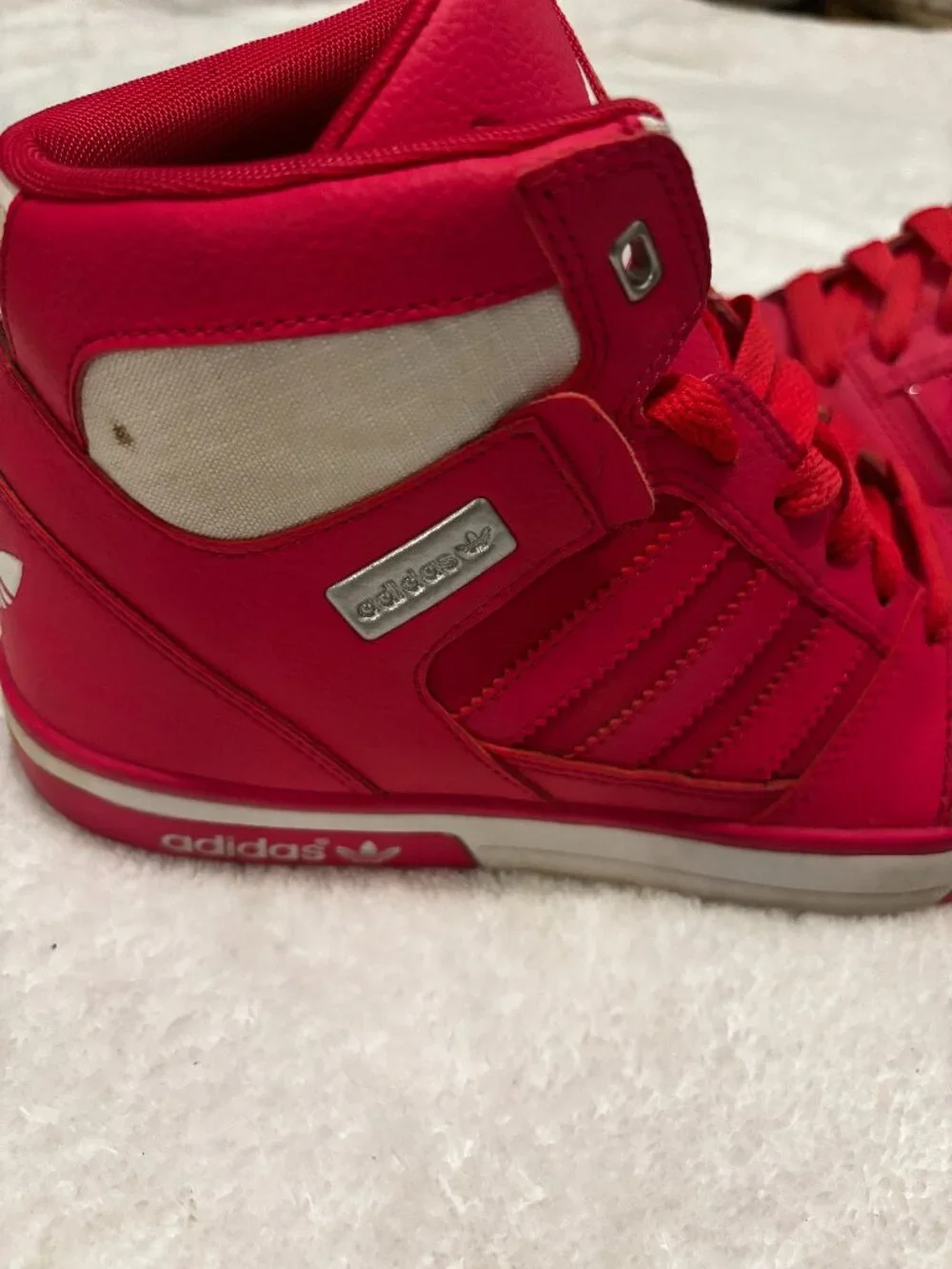 Adidas Originals Hard Court Hi II J High-Top Sneakers | Vibrant Pink | Size 6.5Y